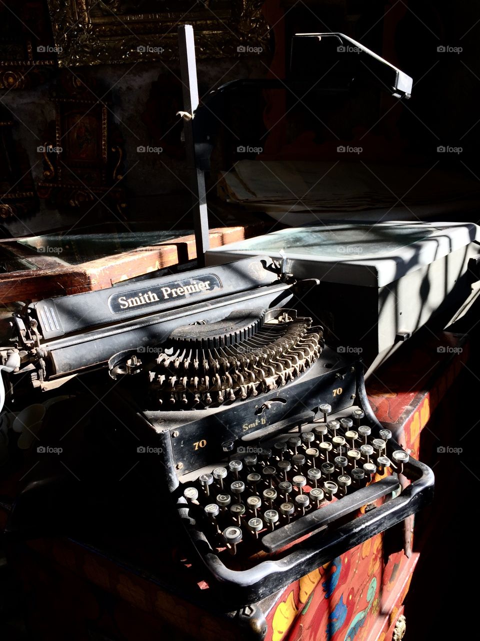 antique typewriter. antiquarian shop in Peru 
