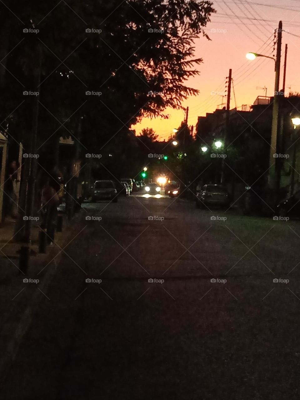 A beautiful pink and orange sky.