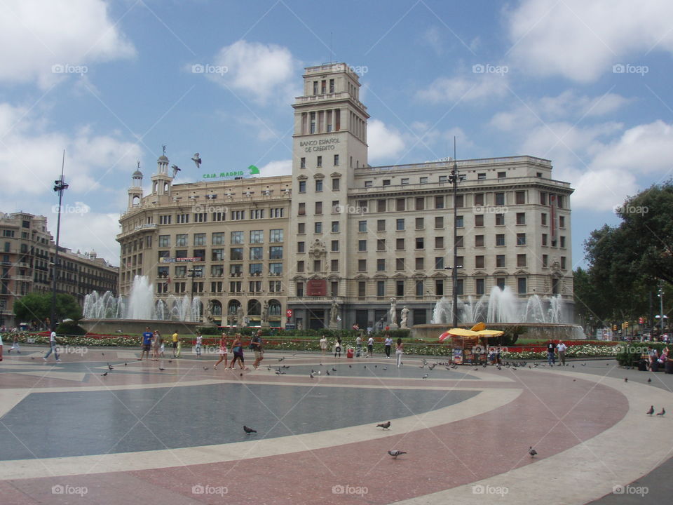 Una piazza a Barcellona
