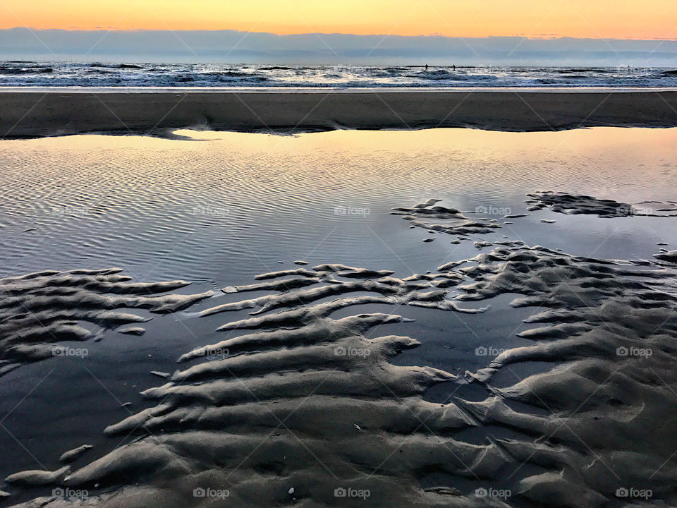 After sunset. Long light summer evenings at the sea