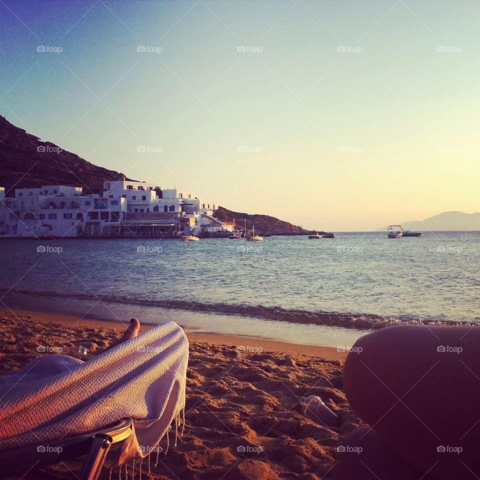 sunset chilling calm greece by camillevmz
