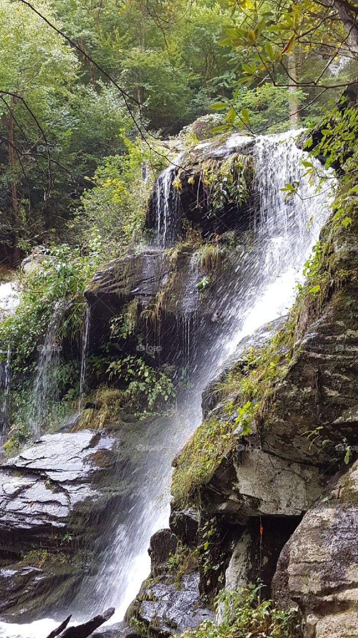hiking to the catawba falls