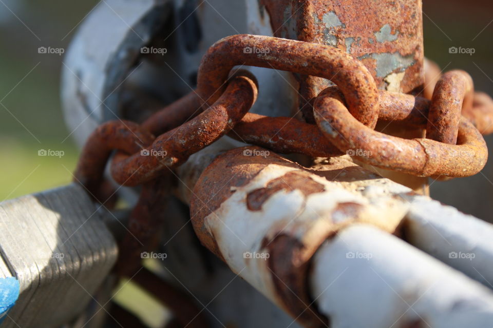 Rusty iron chain