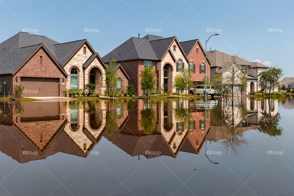 Autumn rain reflections - after hurricane Harvey’s heavy downpours