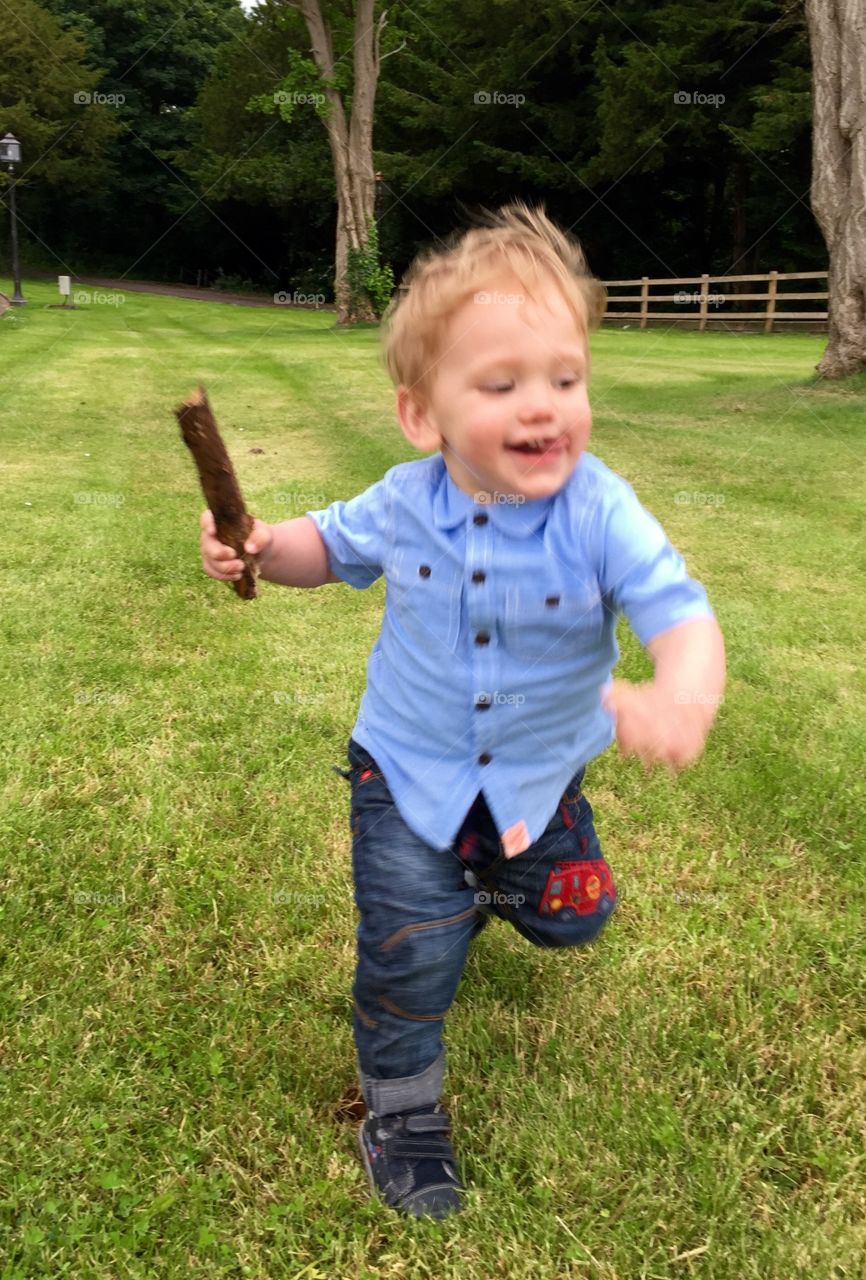 Wee dude. Running and having a great time 