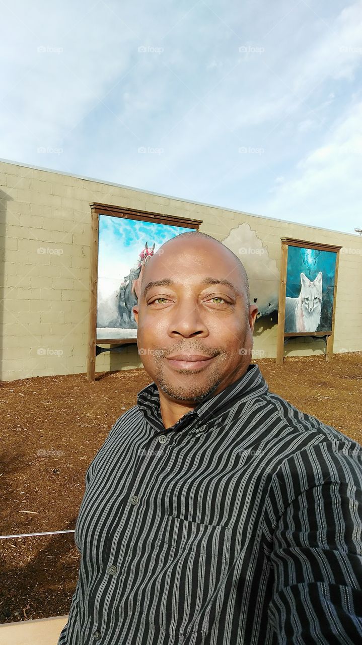 selfie, green eyes ,smile