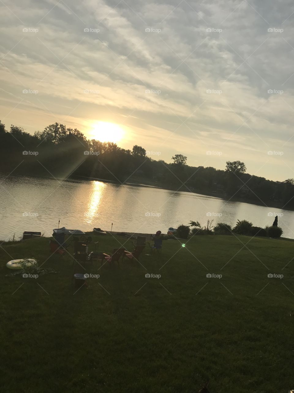 Sunrise Over the Lake 