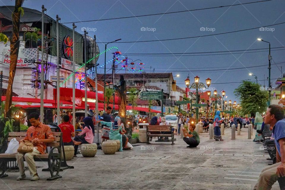 A spot in the famous malioboro street of Jogjakarta, Indonesia