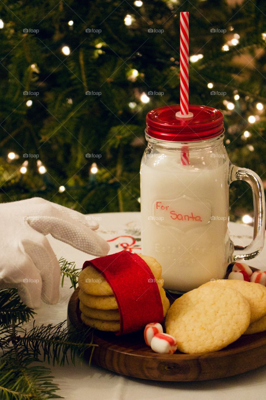 Christmas cookies and milk for Santa 