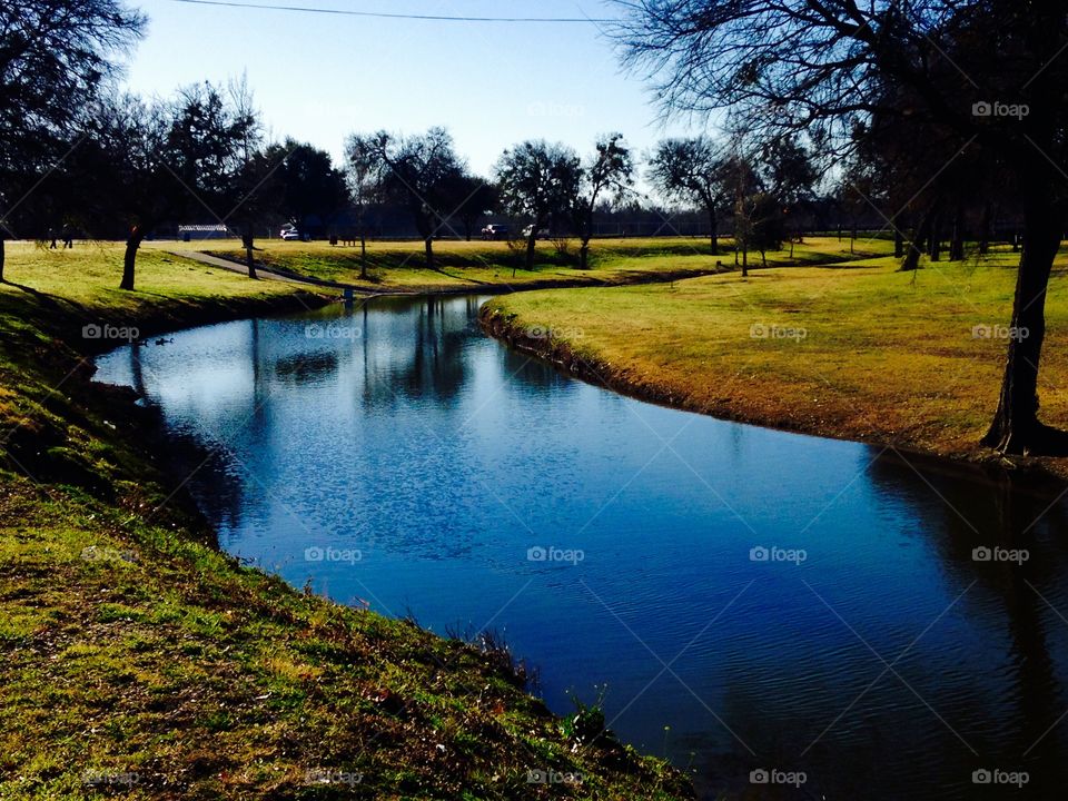 Buffalo Creek in Cleburne, Texas park. 