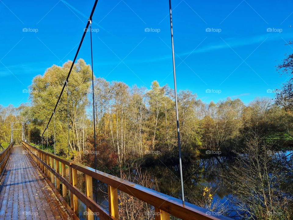 river,bridge and sky