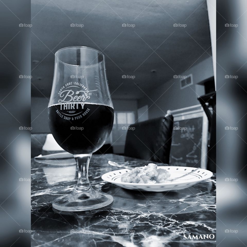 “Beer Thirty” ~ Located in Soquel, CA. A little glass of red wine does the body good. #RedWine #Glass #BeerThirty #Soquel #CA #BlackandWhite #B&W