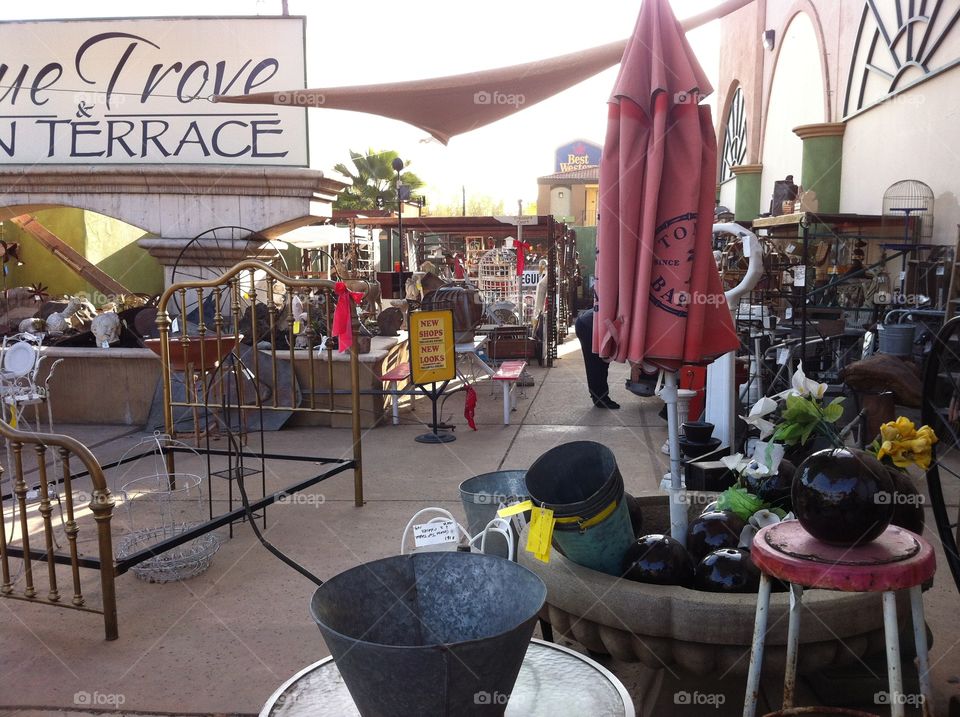 Antique Trove. The backyard