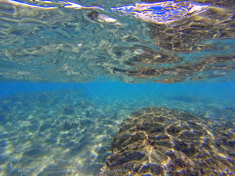 Underwater. Looks like a pool, but this is Castiglioncello, a pearl in Tuscany.
