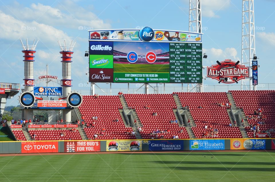 Great American Ballpark all dressed up when it hosted the all-star game in 2015. ⚾️