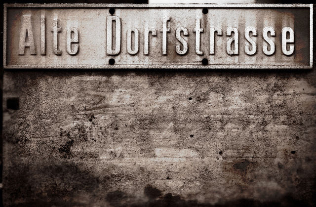 street sign metal old by feerglas