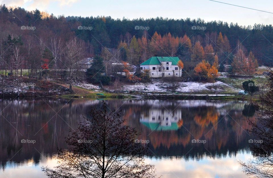 autumn view and reflection