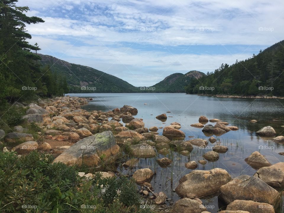 The Bubbles over Jordan Pond in Acadia National Park, Maine