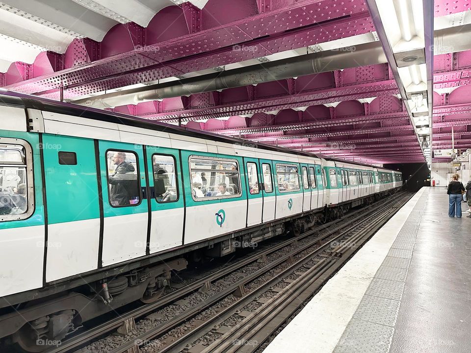 Public transportation subway train 