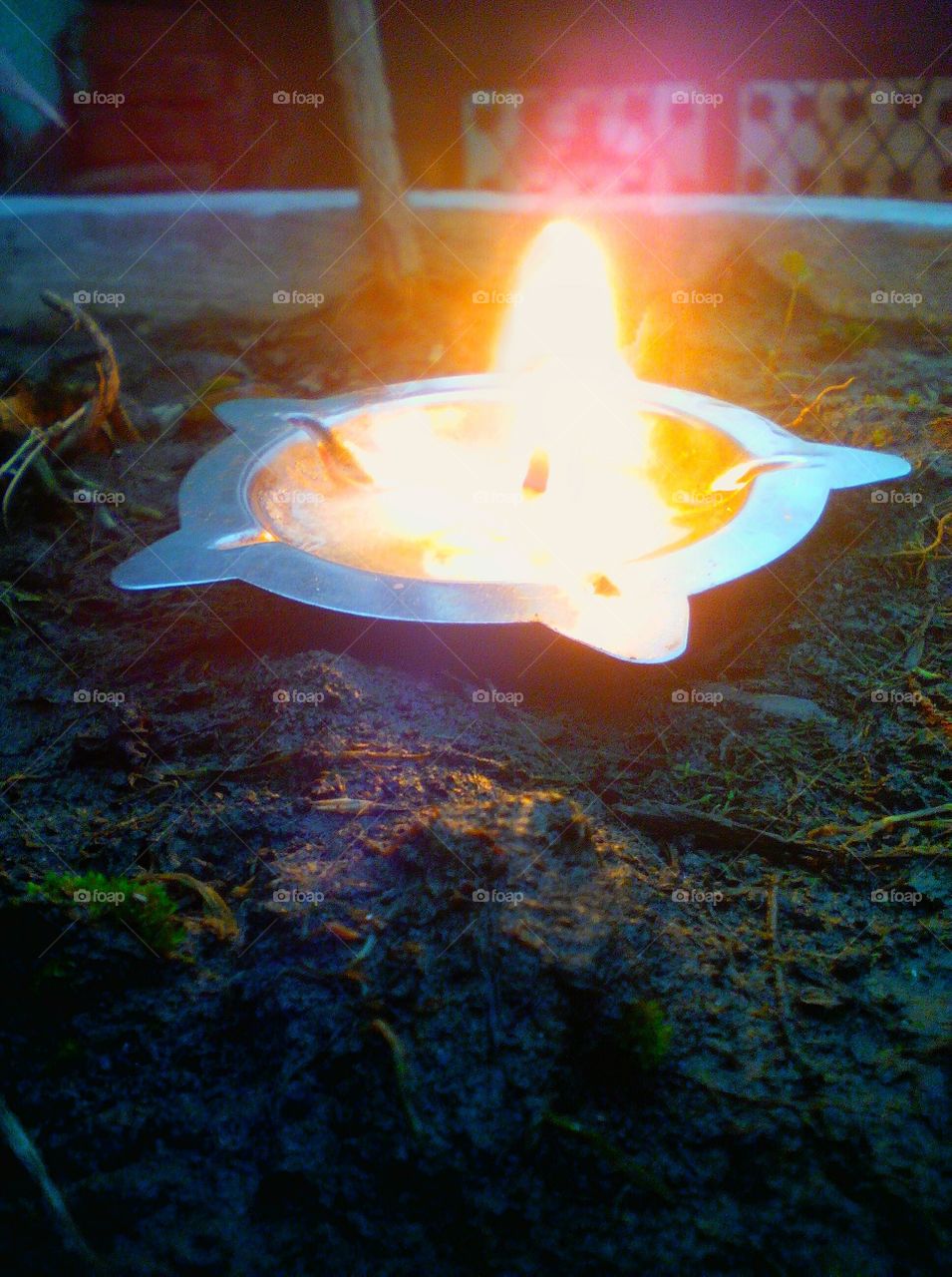 A lamp flame HDR image