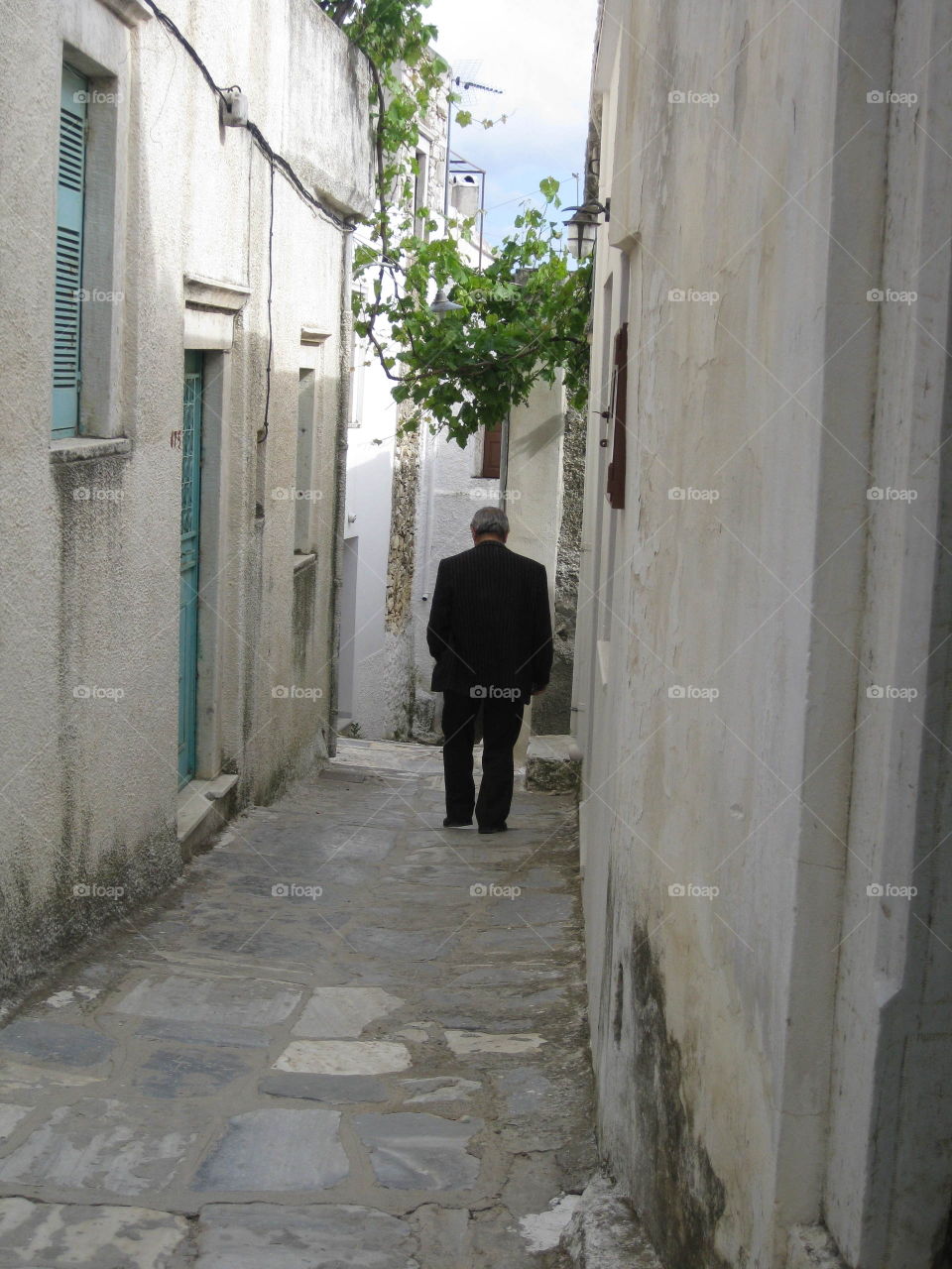 Afternoon walk on a Greek island