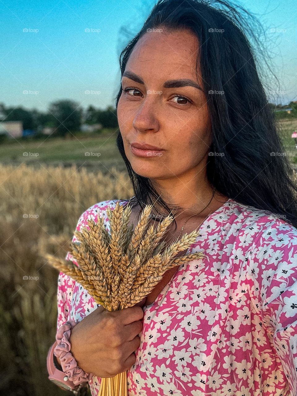 Selfie in a wheat field