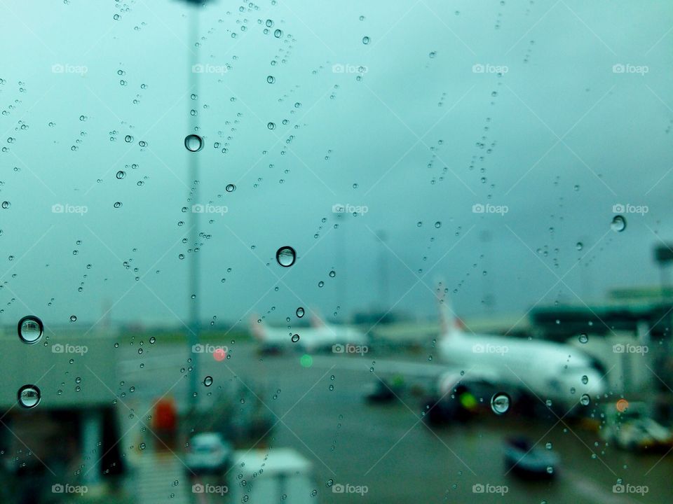 Rainy day at Airport