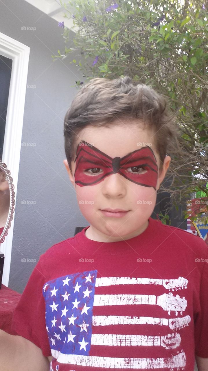 boy with face paint