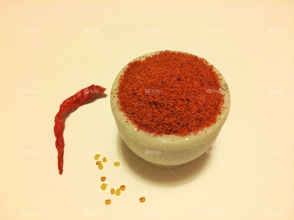 Paprika powder with seeds