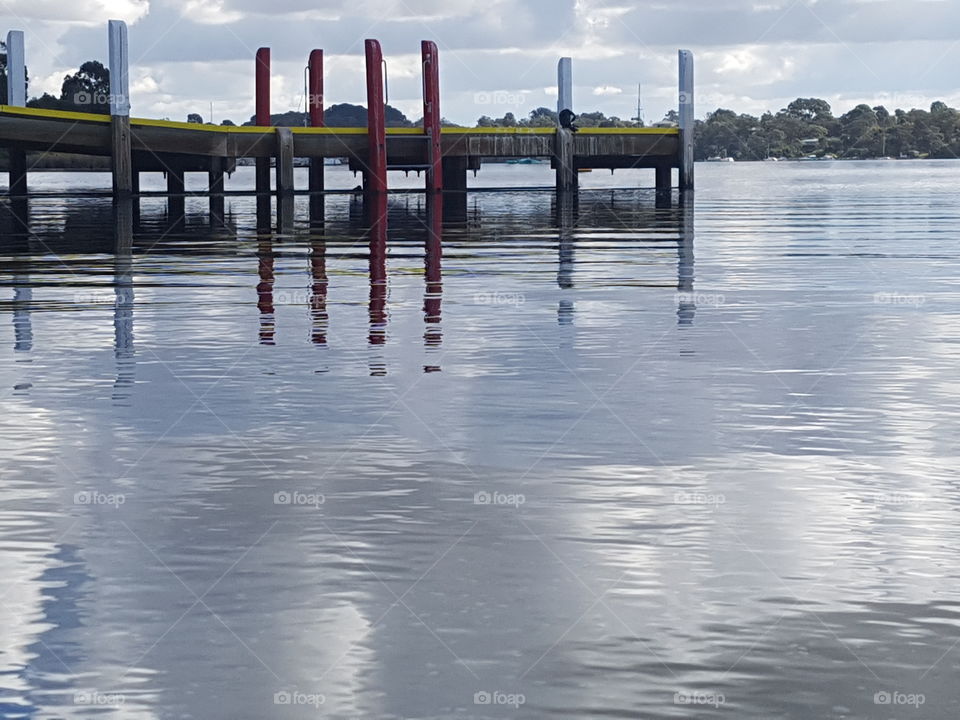 Pier on water