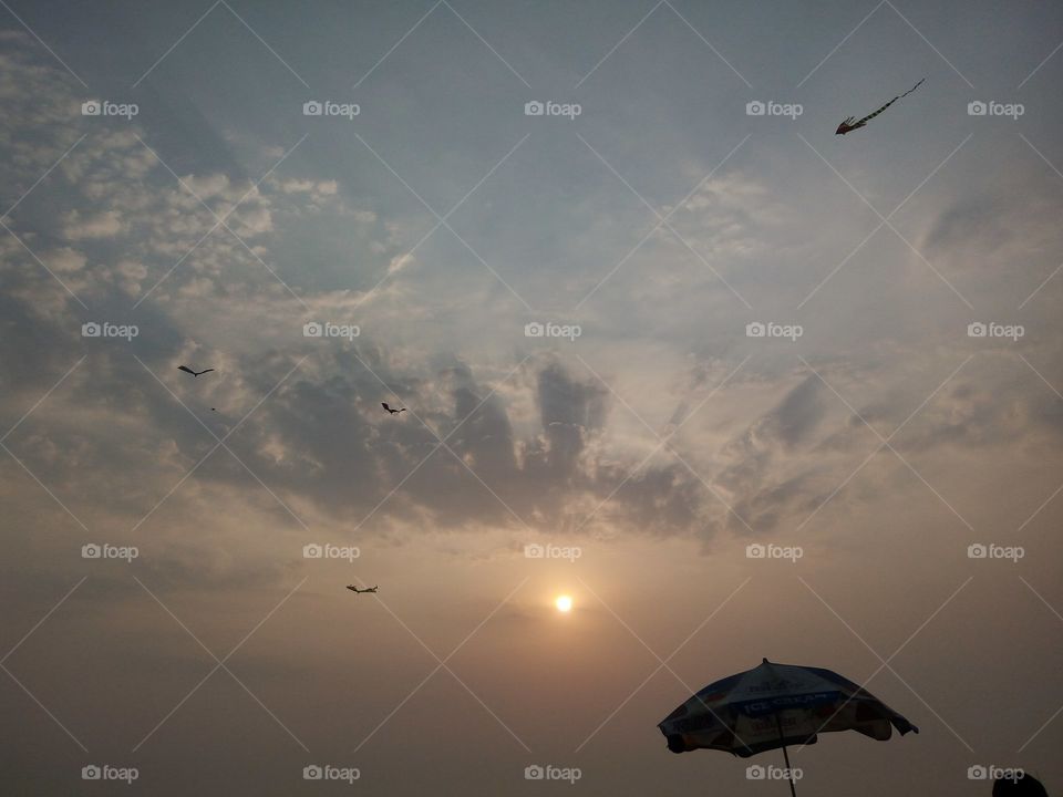 sunsate time from beach