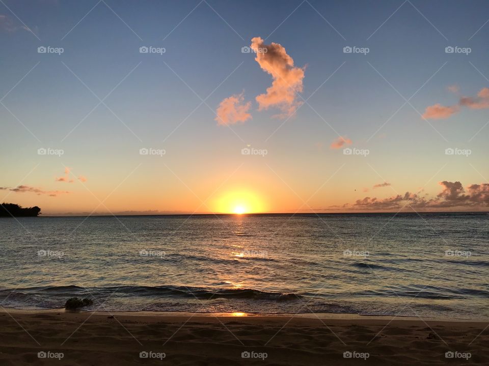 Sunset in Hawaii 