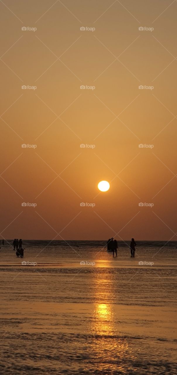 jampore beach, daman, gujarat, india