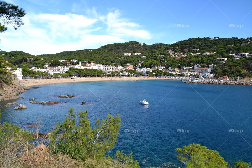 Beach in Llafranc in Girona, Spain