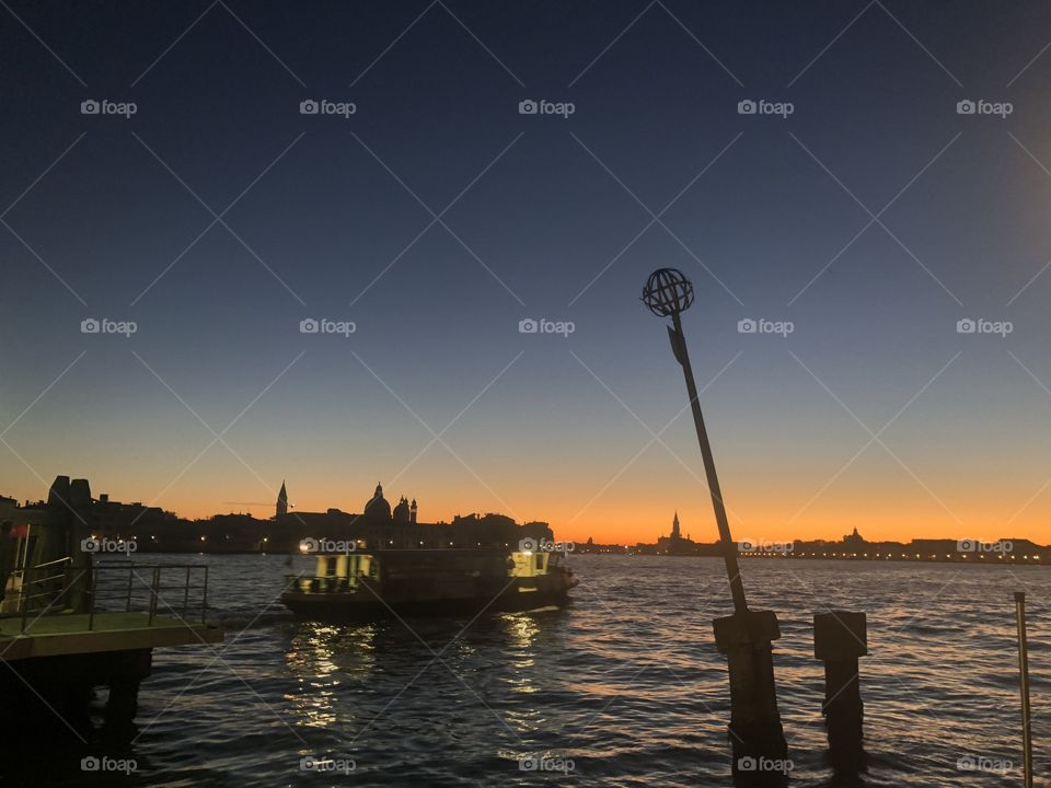 Venice skyline at sunrise 
