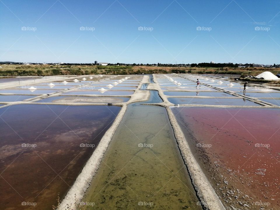 Salt evaporation ponds in Guérande