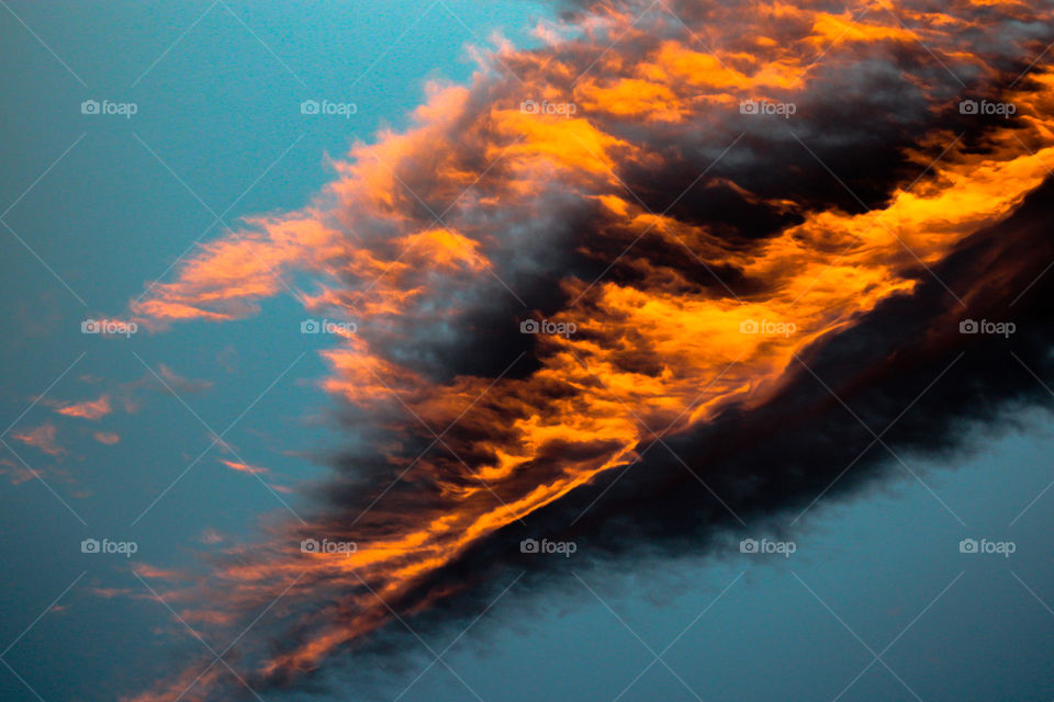 Flaming clouds