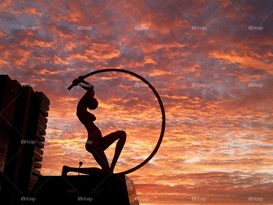 Iracema beach ar sunset 