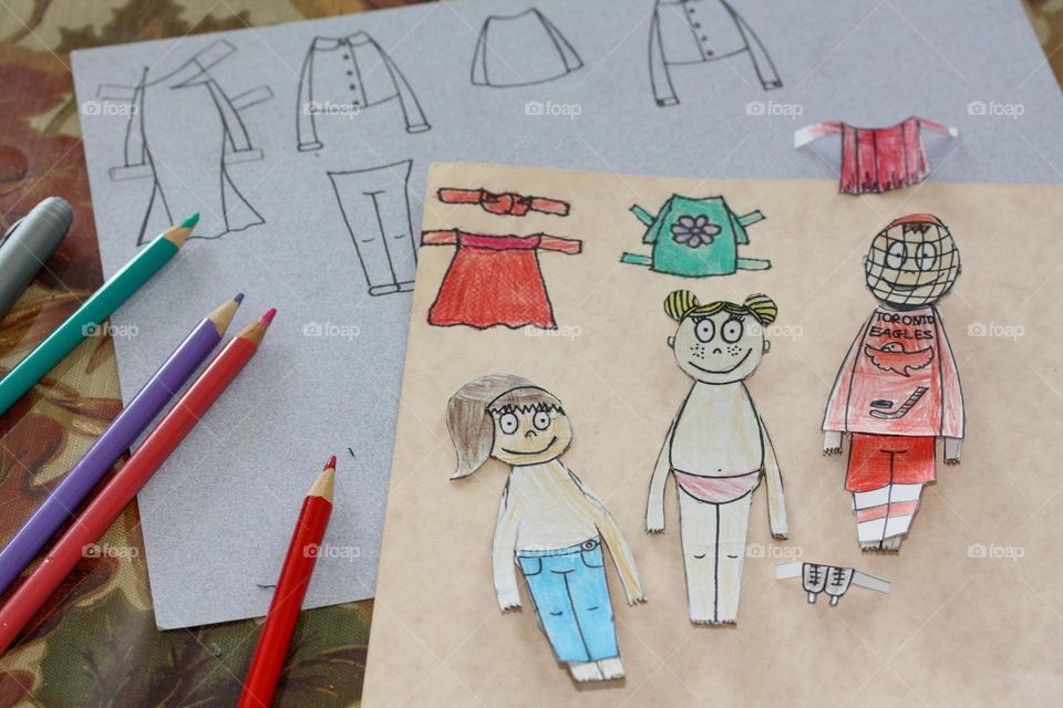 Making paper people for a dress up game