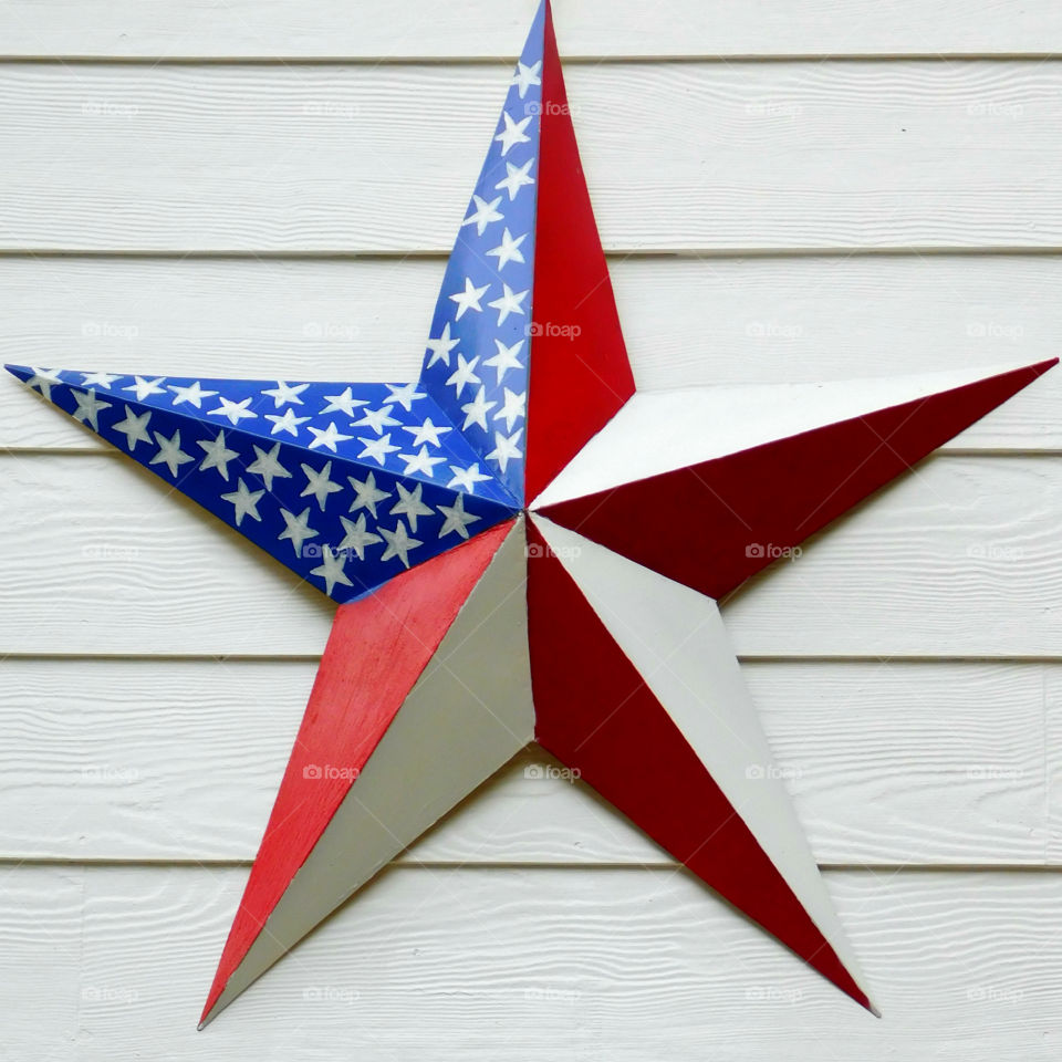 American flag in star shape
