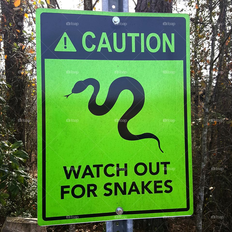 Warning Sign!
You may not always see them, but they are home, we are the guest, respect the wildlife.  Diamond Lakes, Georgia