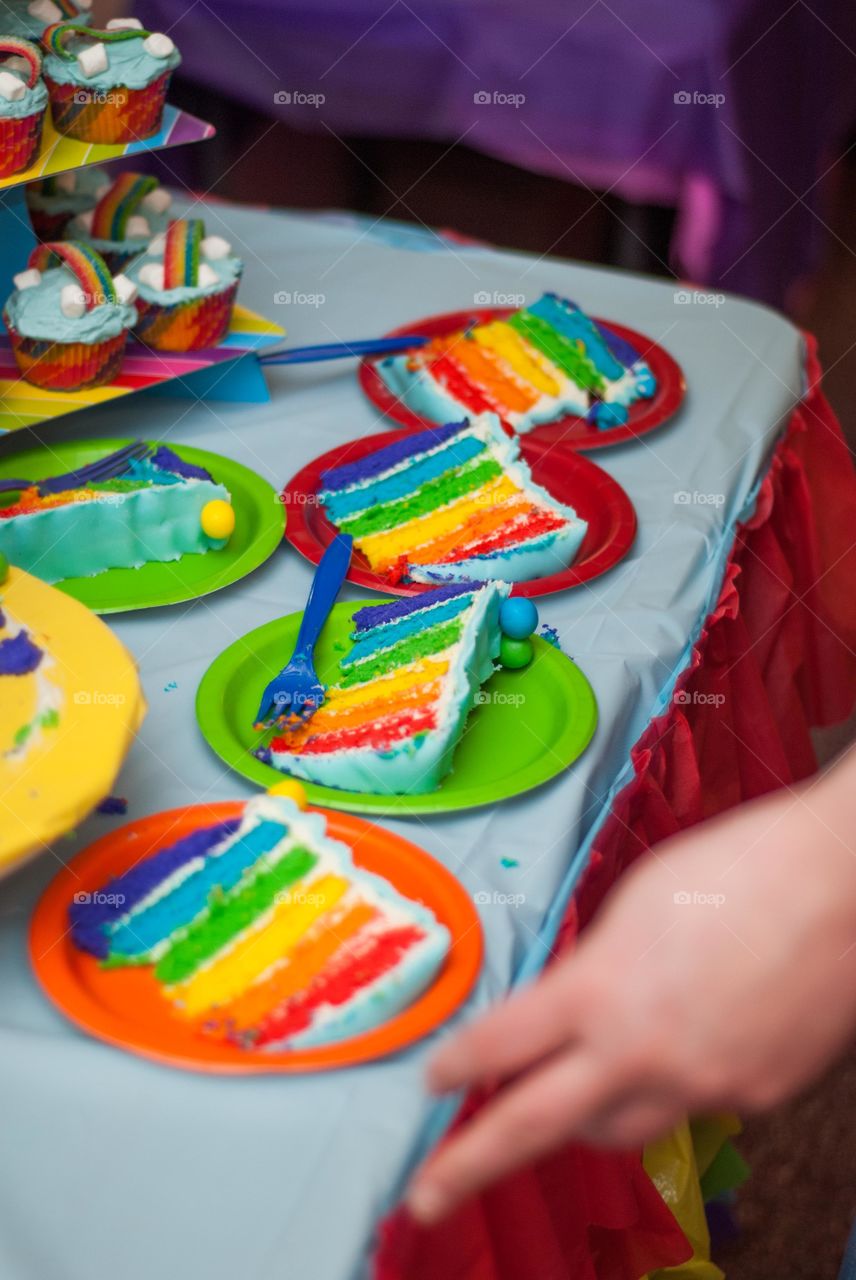 Rainbow birthday cake