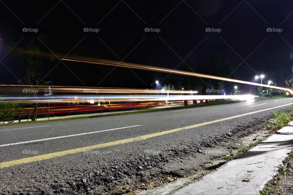 Slow Shutter one of the road at Sentul City Indonesia