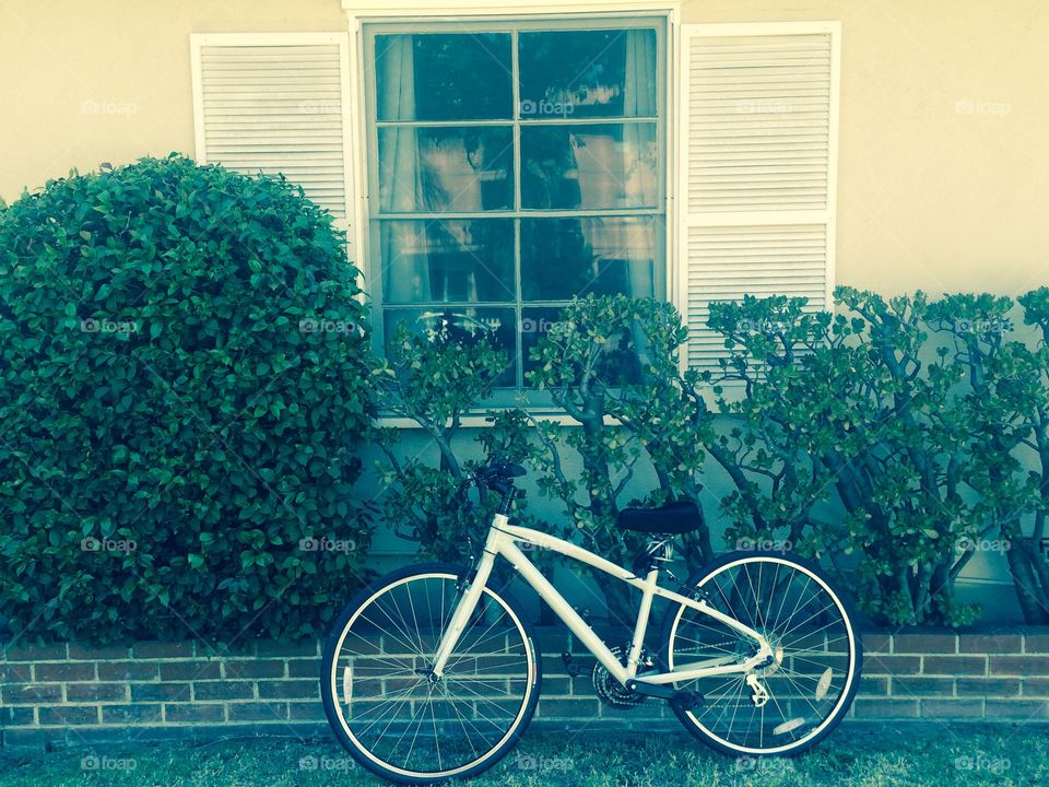 Bicycle near window