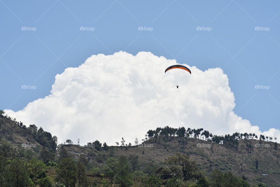 Clouds behind the mountains