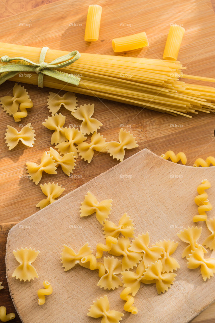 Different types of pasta