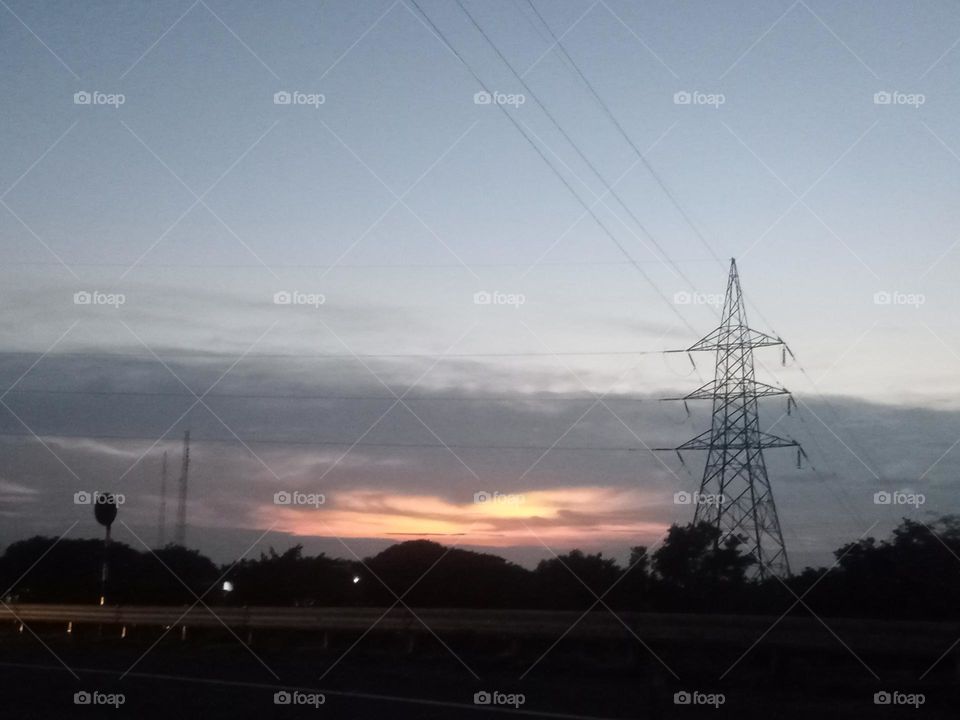 ravarma Happy evening, Red sunset , art of clouds