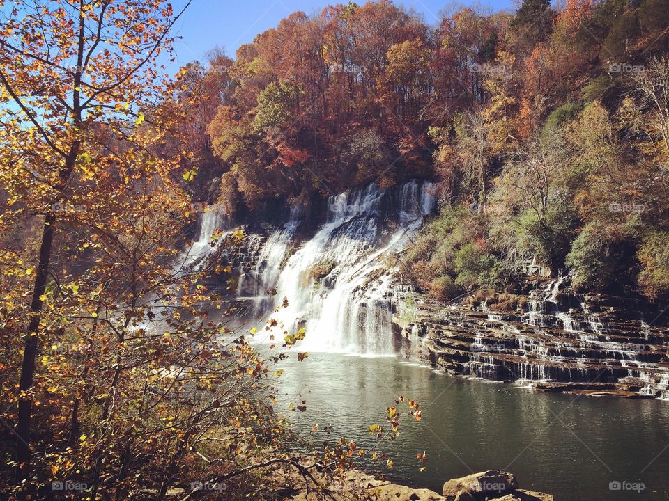 Waterfall in Rock Island State Park, Tennessee 
