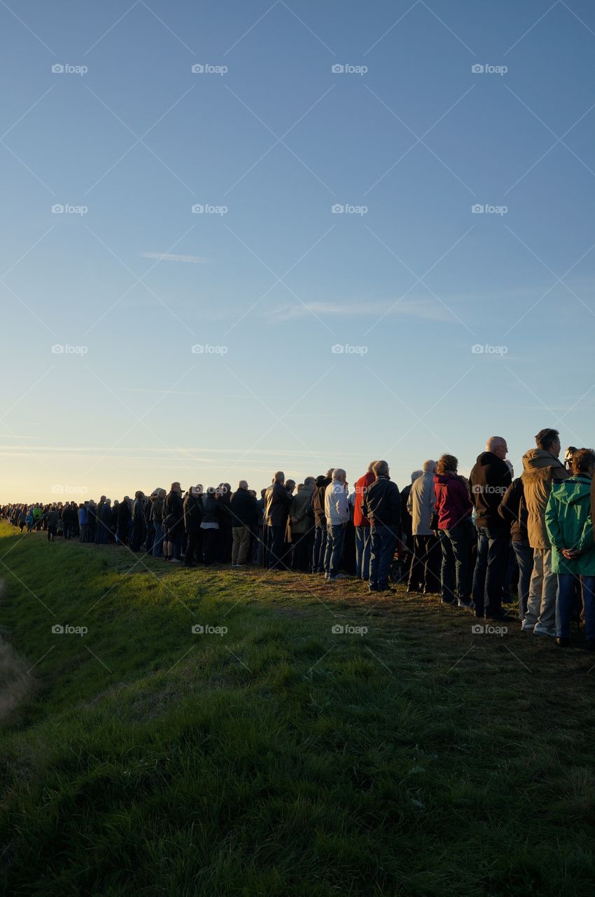 Line of people 