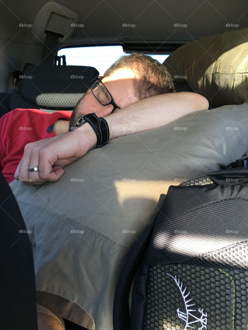 Sleeping in the car